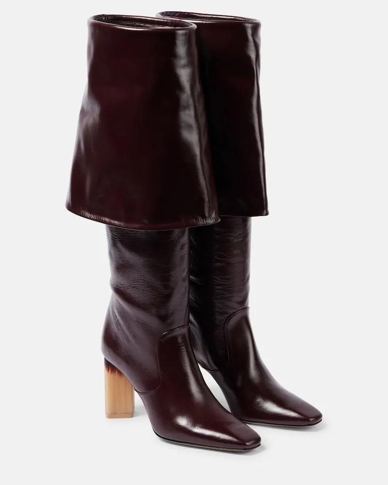 Chloé Chloé Stiefel Georgia 90 aus Leder Burgunderrot