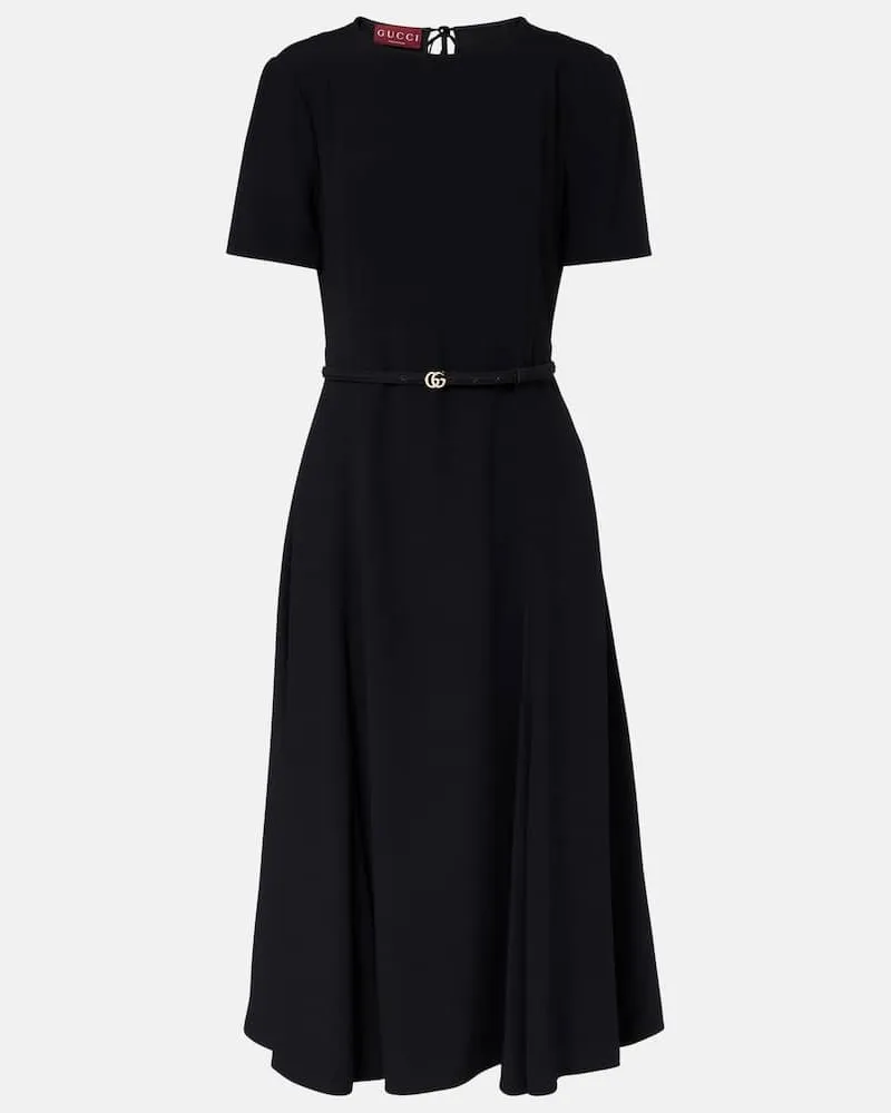 Gucci Midikleid Double G Schwarz