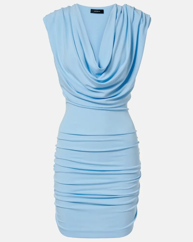 WARDROBE.NYC Minikleid aus Jersey Blau