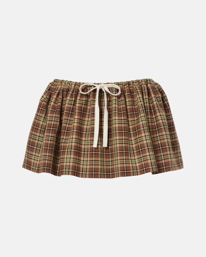 Miu Miu Minirock aus Schurwolle Multicolor