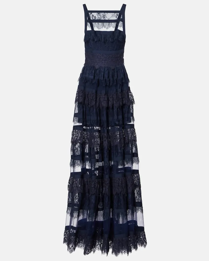 Elie Saab Robe aus Spitze Blau