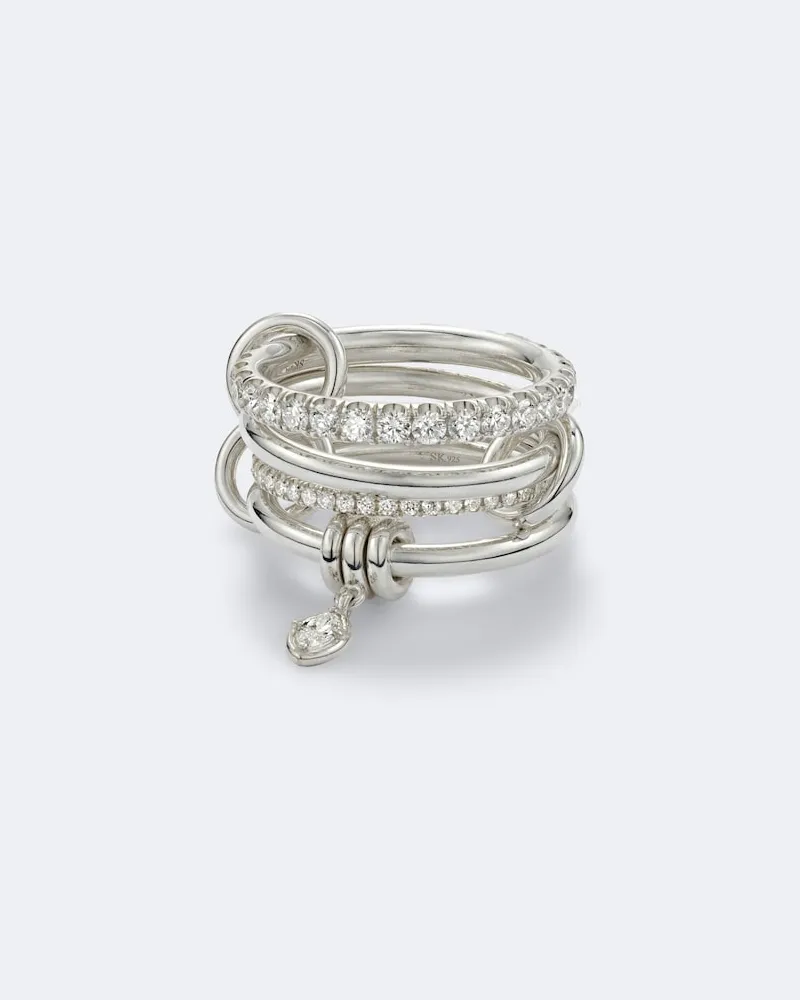 Spinelli Kilcollin Ring Inara aus Sterlingsilber mit Diamanten Silber