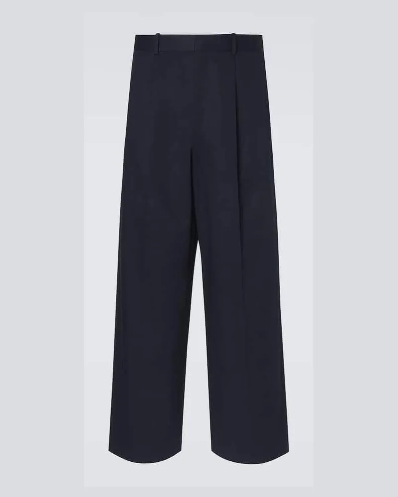 Loewe Hose aus Baumwoll-Gabardine Blau