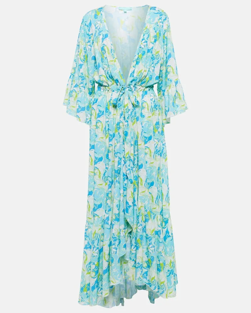 Melissa Odabash Bedruckter Kaftan Melissa Blau