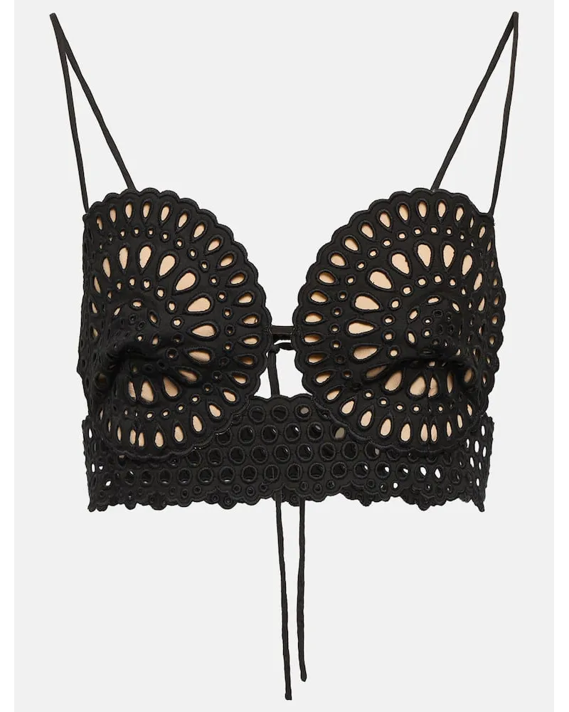 Stella McCartney Bralette aus einem Baumwollgemisch Schwarz