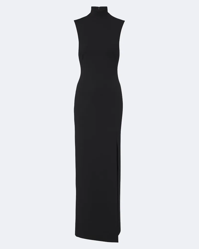 Solace London Robe Nanette aus Crêpe Schwarz