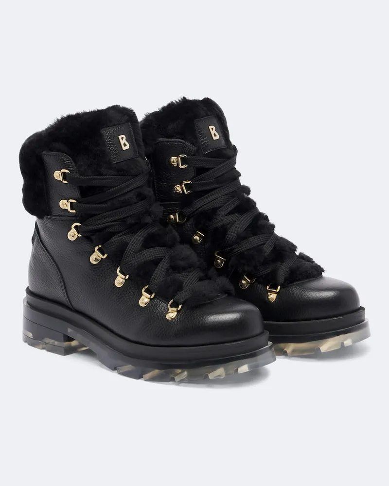 Bogner Schneestiefel Swansea 9 B aus Leder Schwarz