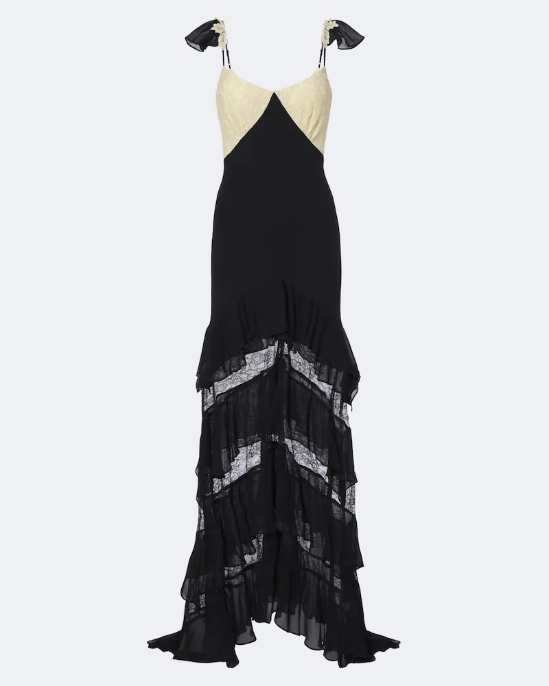 De La Vali Robe Auralite mit Spitze Schwarz