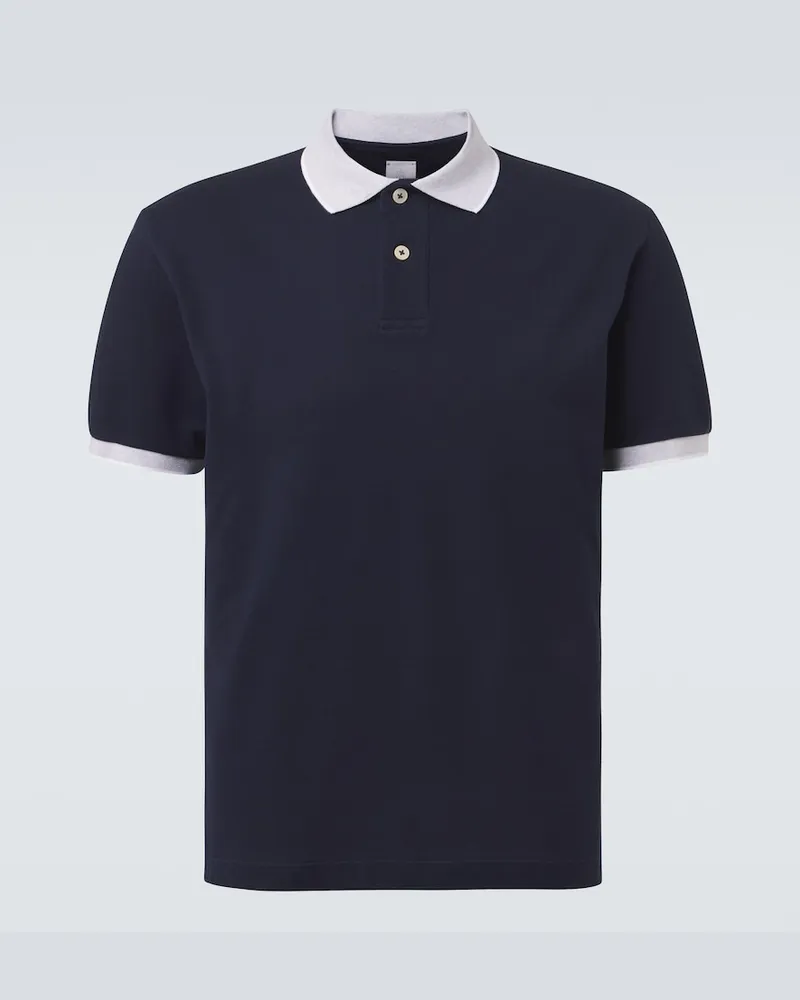 Eleventy Poloshirt aus Baumwoll-Piqué Blau