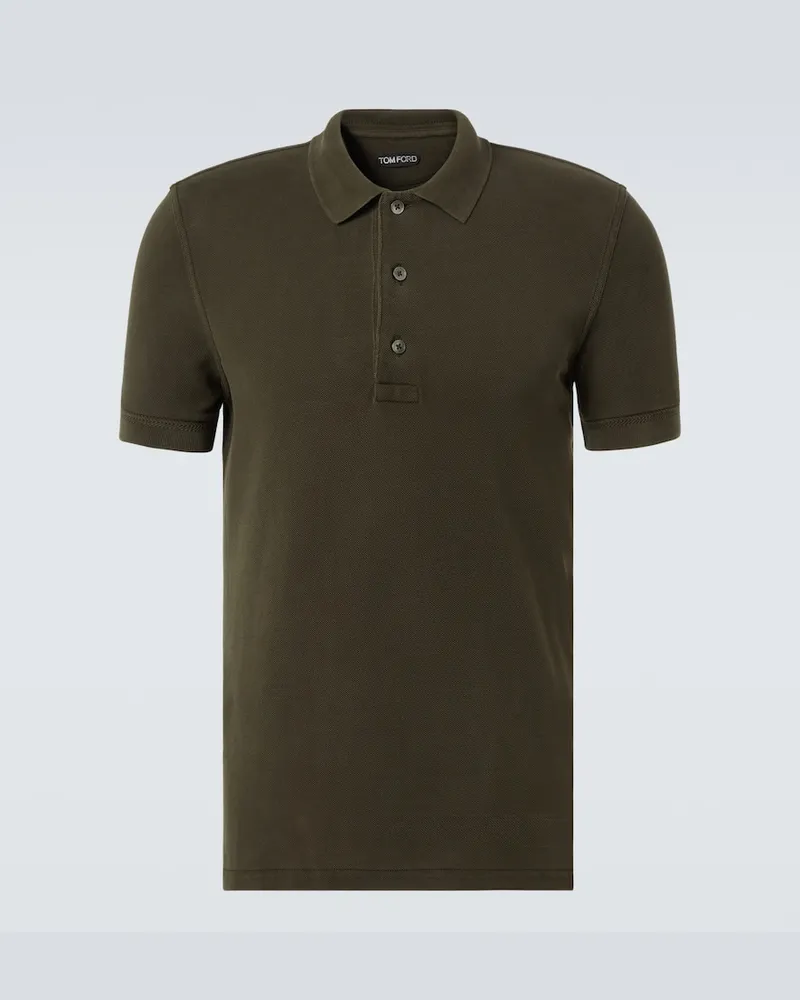 Tom Ford Polohemd aus Piqué Grün