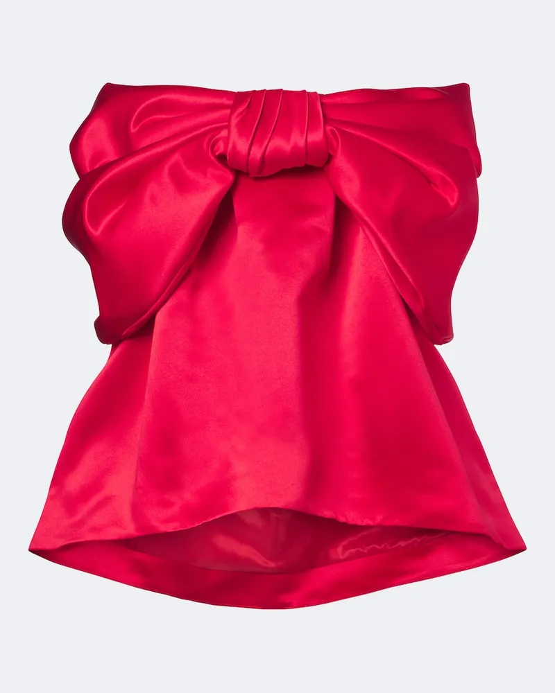 Simone Rocha Top aus Satin Rot