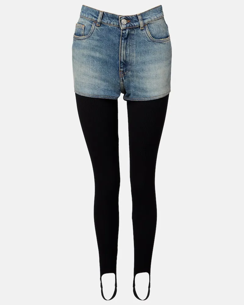 COPERNI Skinny Jeans Hybrid Rib Blau
