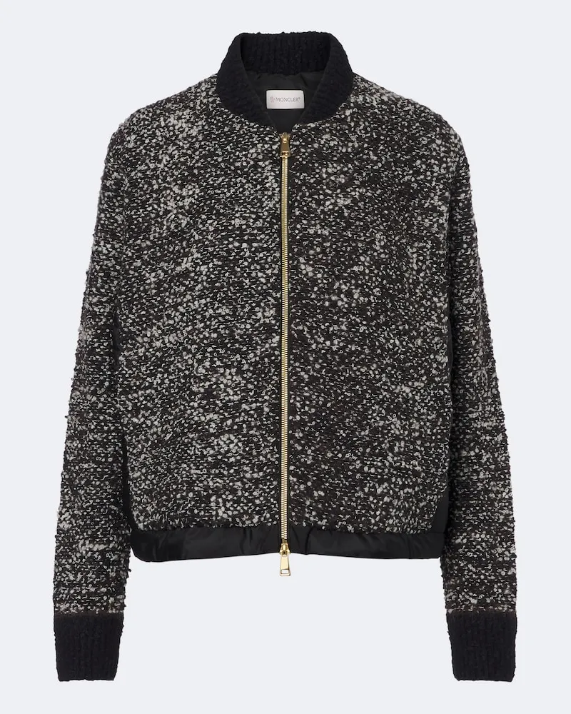 Moncler Cardigan aus einem Baumwollgemisch Schwarz