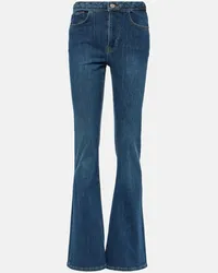 Frame Denim High-Rise Flared Jeans Blau