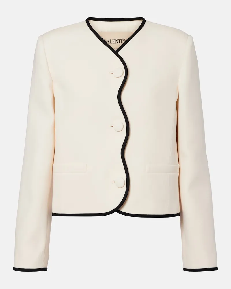 Valentino Garavani Jacke aus Crepe Couture Weiß