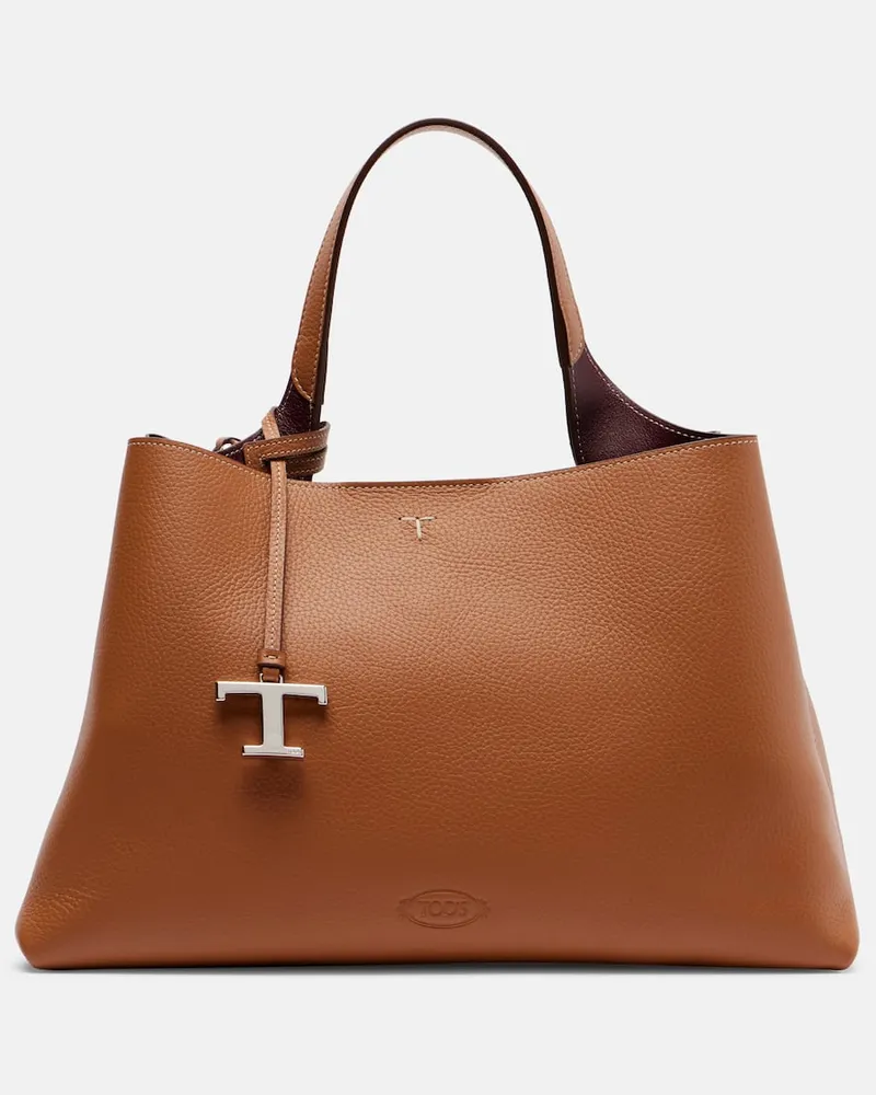 TOD'S Tote Bag Apa Medium aus Leder Braun