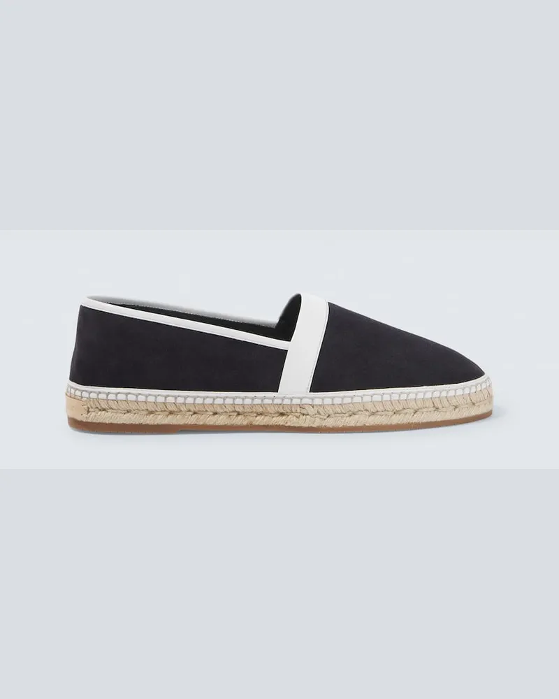Manolo Blahnik Espadrilles Nerano aus Veloursleder Blau