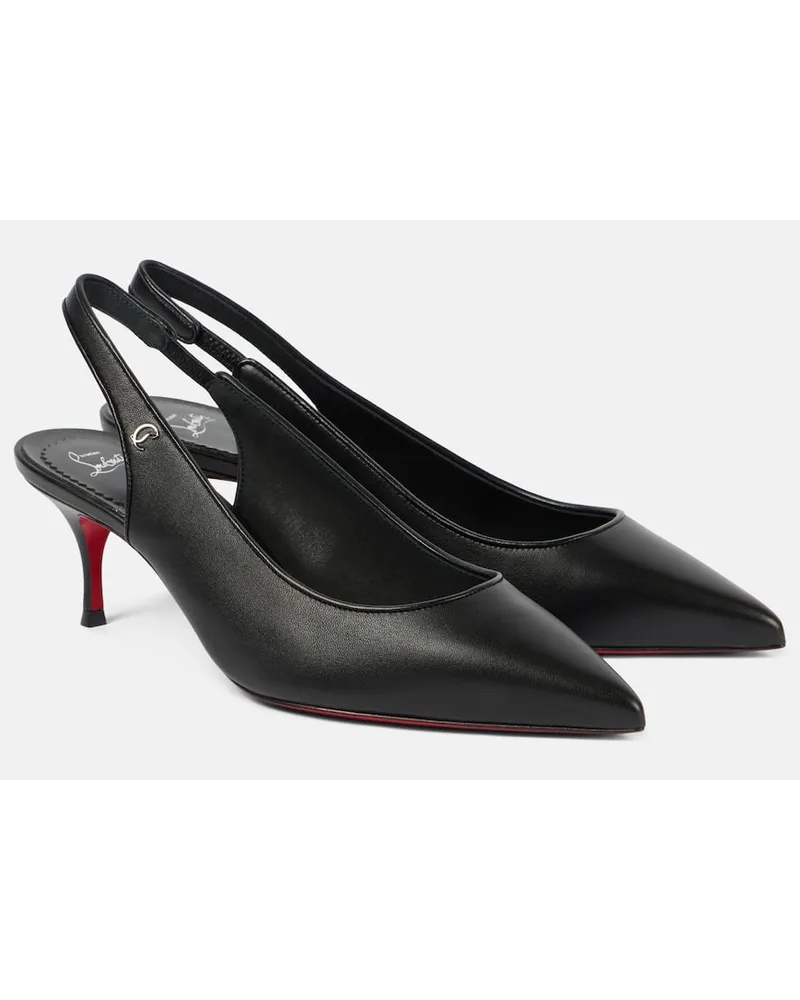 Christian Louboutin Slingback-Pumps Sporty Kate 55 aus Leder Schwarz