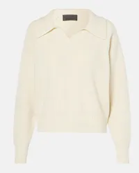 Nili Lotan Polopullover Selena aus Wolle Weiss