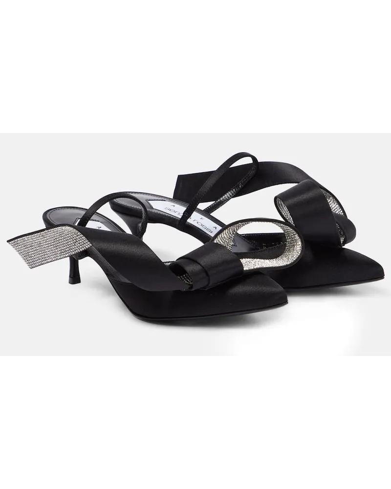 Area X Sergio Rossi Verzierte Sandalen Marquise Schwarz