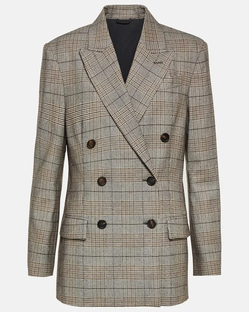 Brunello Cucinelli Blazer aus einem Wollgemisch Neutral