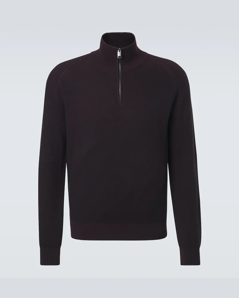 Brioni Pullover aus Kaschmir und Wolle Violett