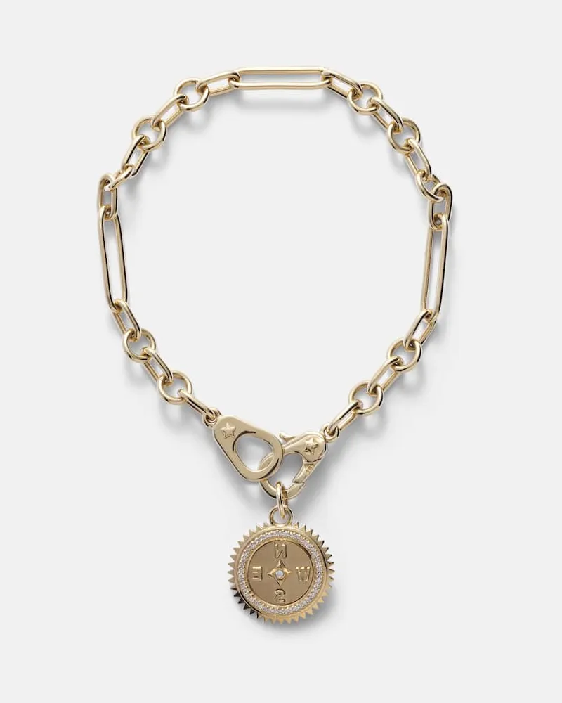 FOUNDRAE Armband Internal Compass aus 18kt Gelbgold mit Diamanten Gold