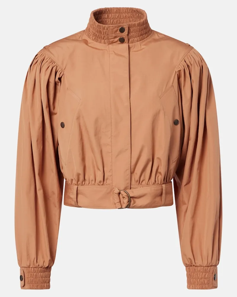 Chloé Chloé Jacke aus Baumwollpopeline Braun