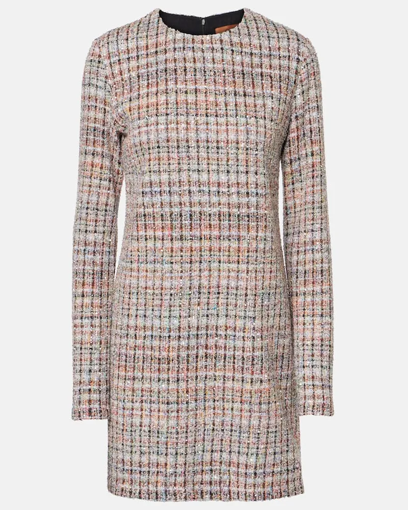 Missoni Minikleid aus Bouclé mit Pailletten Multicolor
