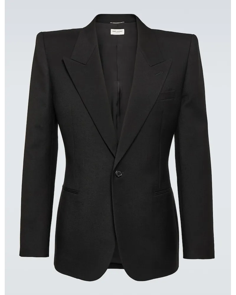 Saint Laurent Blazer aus Wolle Schwarz