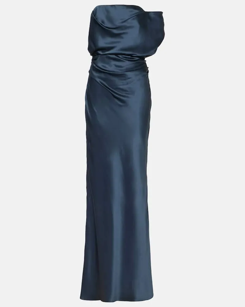 The Sei Robe aus Seidensatin Blau