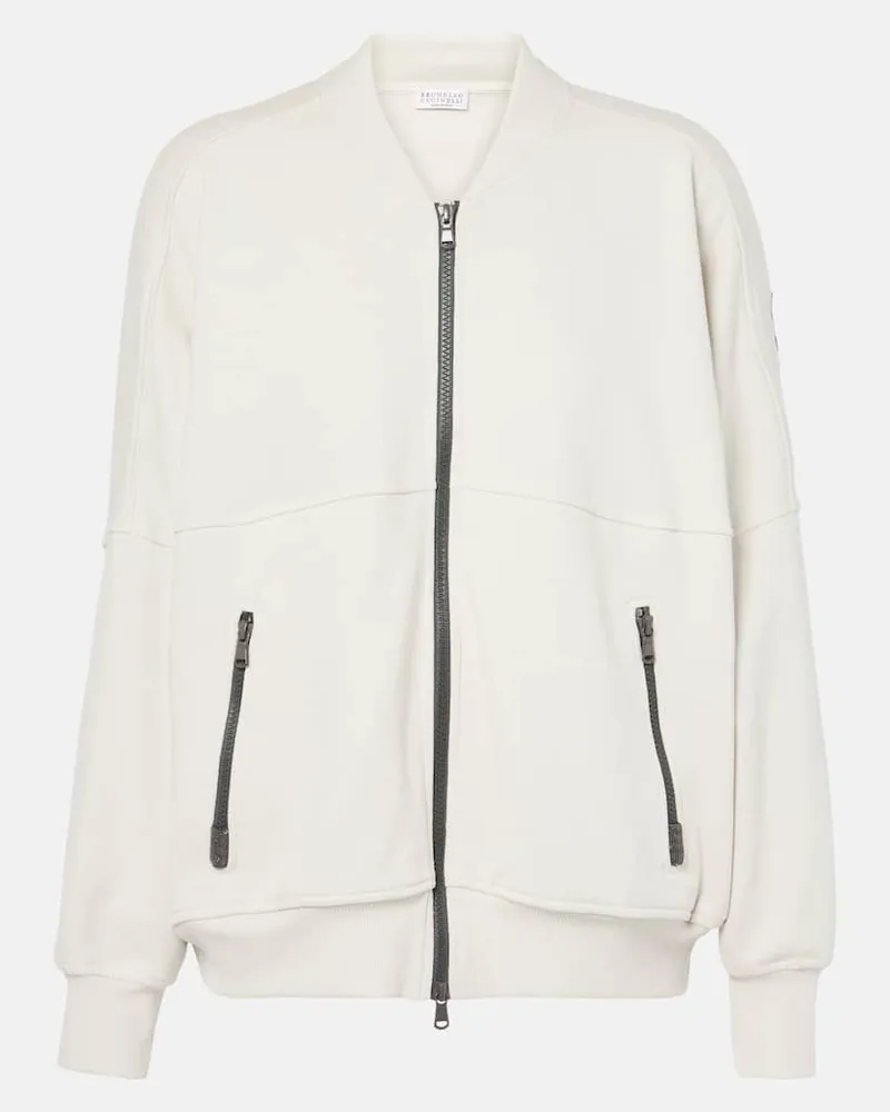 Brunello Cucinelli Jacke aus Baumwolle Weiß