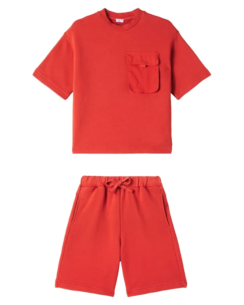 Il Gufo Set aus T-Shirt und Shorts Rot