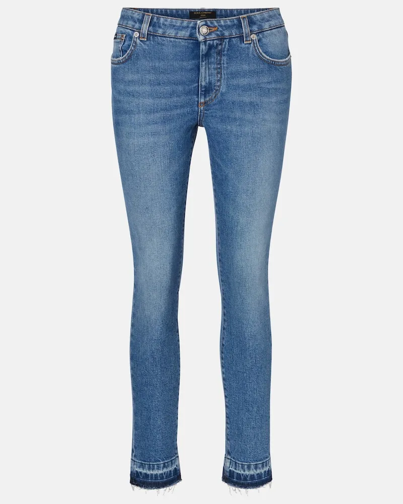 Dolce & Gabbana Mid-Rise Skinny Jeans Blau