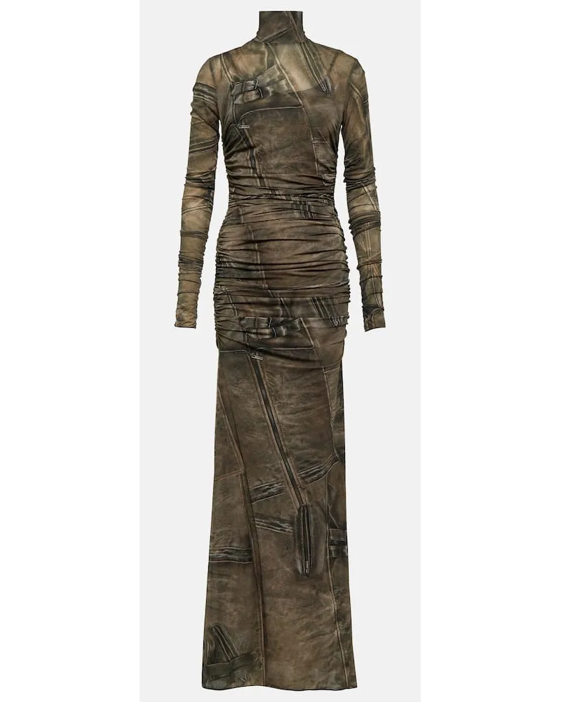 Blumarine Bedruckte Robe Braun