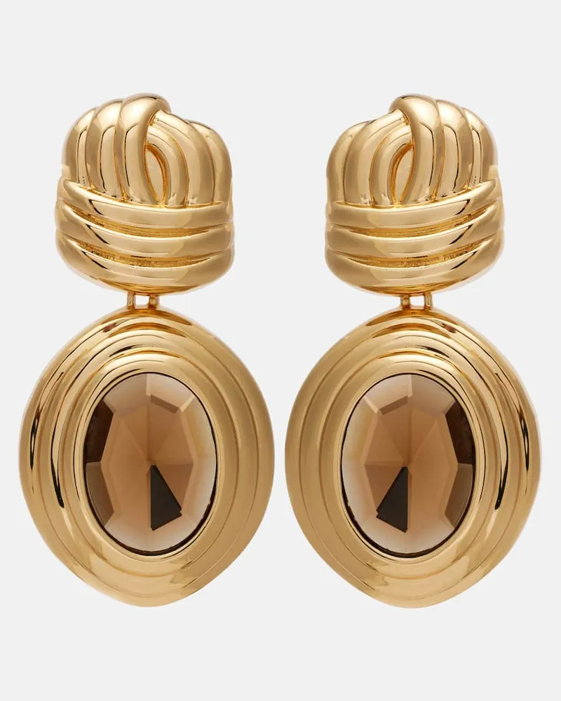Self-Portrait Ohrringe mit Kristallen Gold