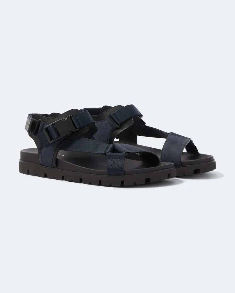 Prada Sandalen aus Veloursleder Blau