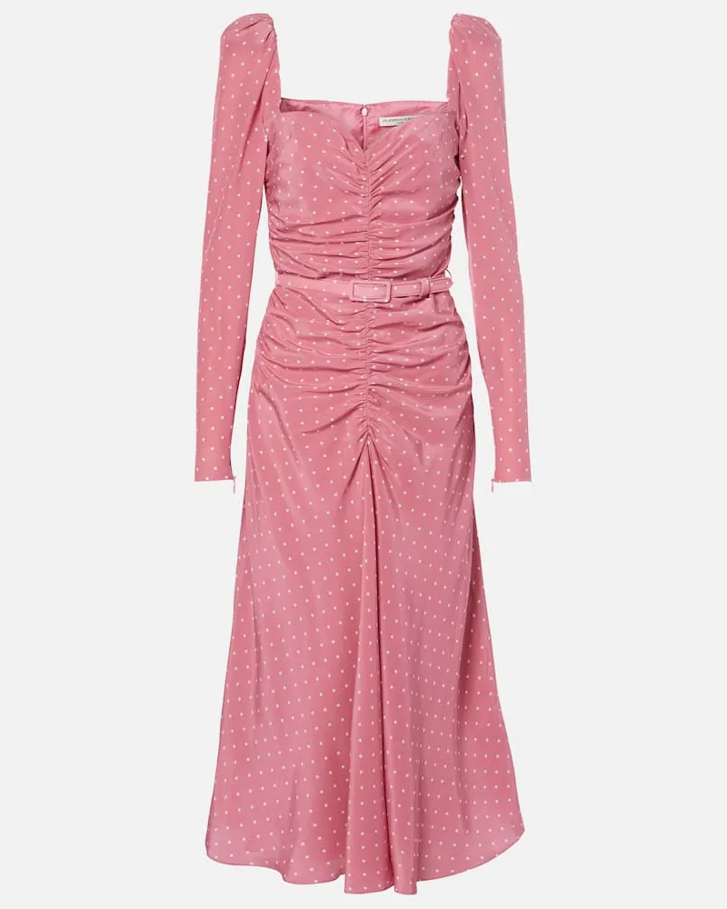 Alessandra Rich Maxikleid aus Seide Rosa