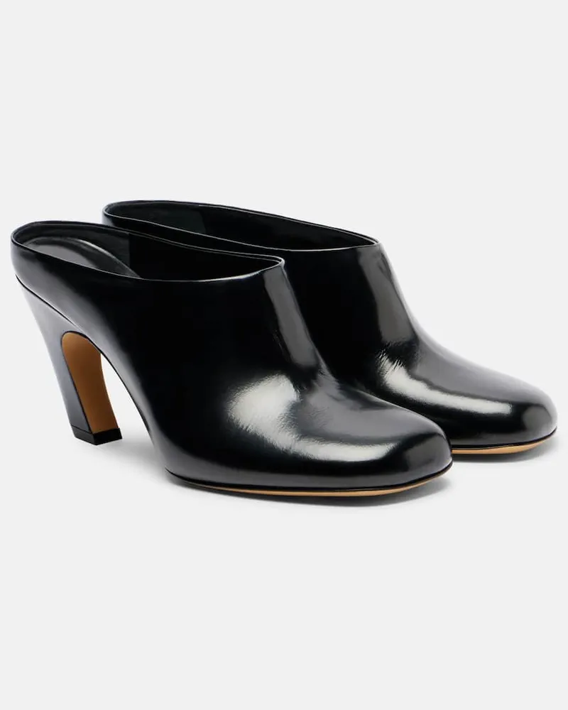 Le Monde Béryl Le Monde Béryl Mules Mica 80 aus Leder Schwarz