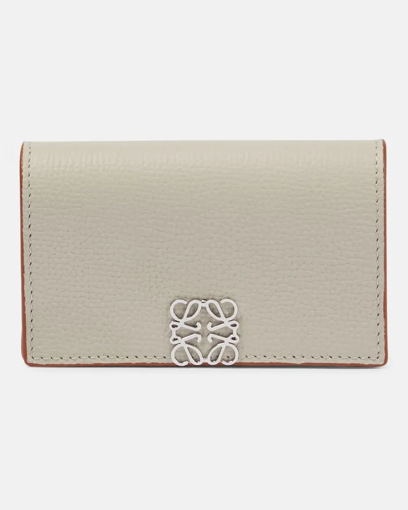 Loewe Portemonnaie Anagram aus Leder Grau