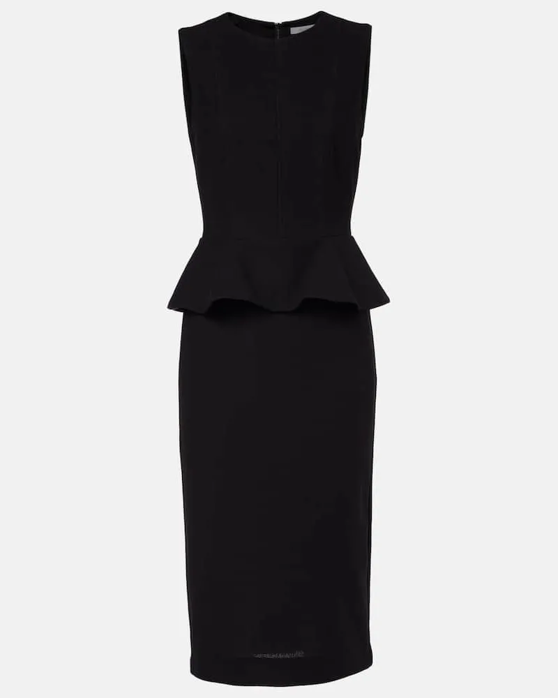 Max Mara Midikleid Cosmos aus Jersey Schwarz
