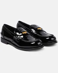 Miu Miu Loafers aus Lackleder Schwarz