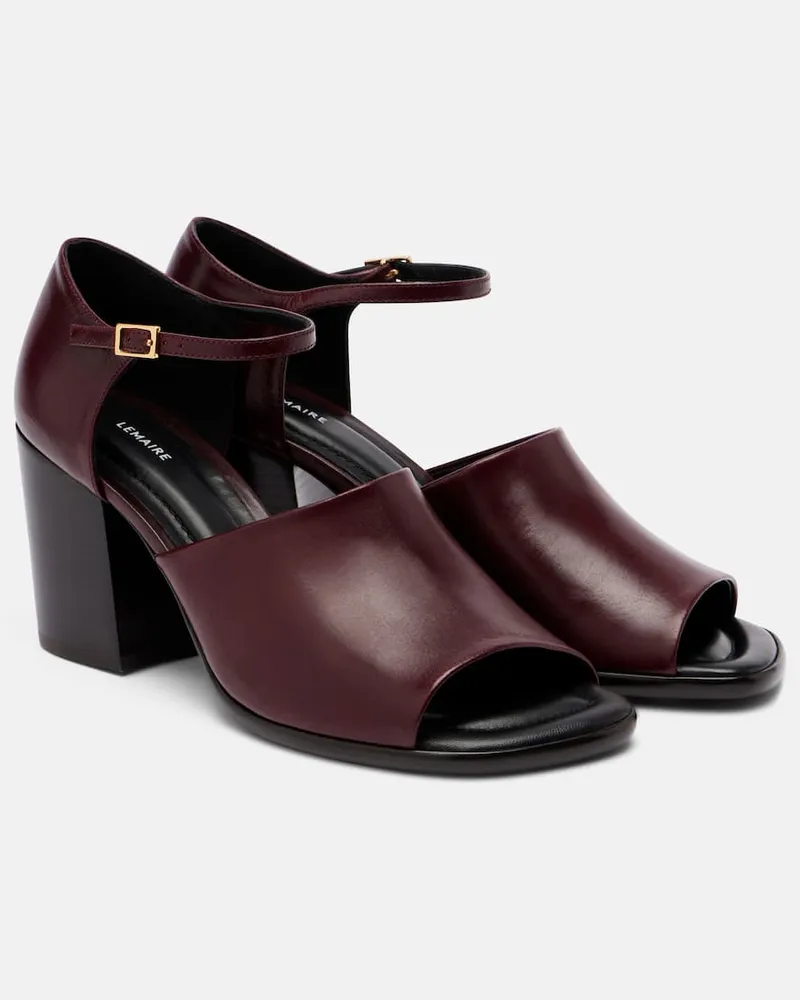 Christophe Lemaire Sandalen 80 aus Leder Burgund