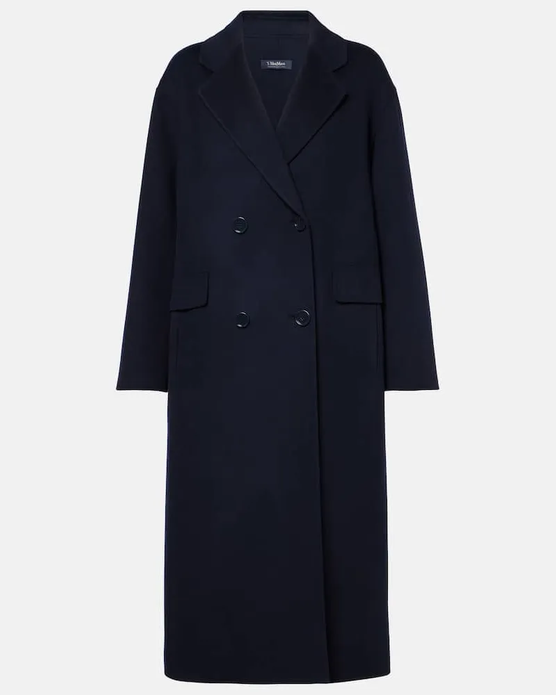 Max Mara Mantel Favola aus Schurwolle Blau