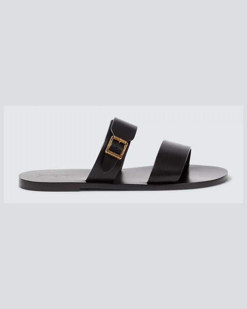 Saint Laurent Sandalen Ios aus Leder Schwarz