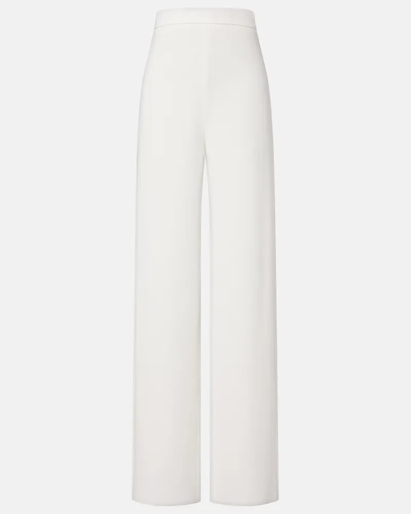 Max Mara Weite Hose aus Cady Weiß