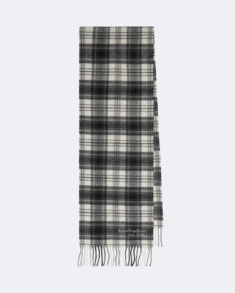 Acne Studios Schal aus Kaschmir und Wolle Schwarz