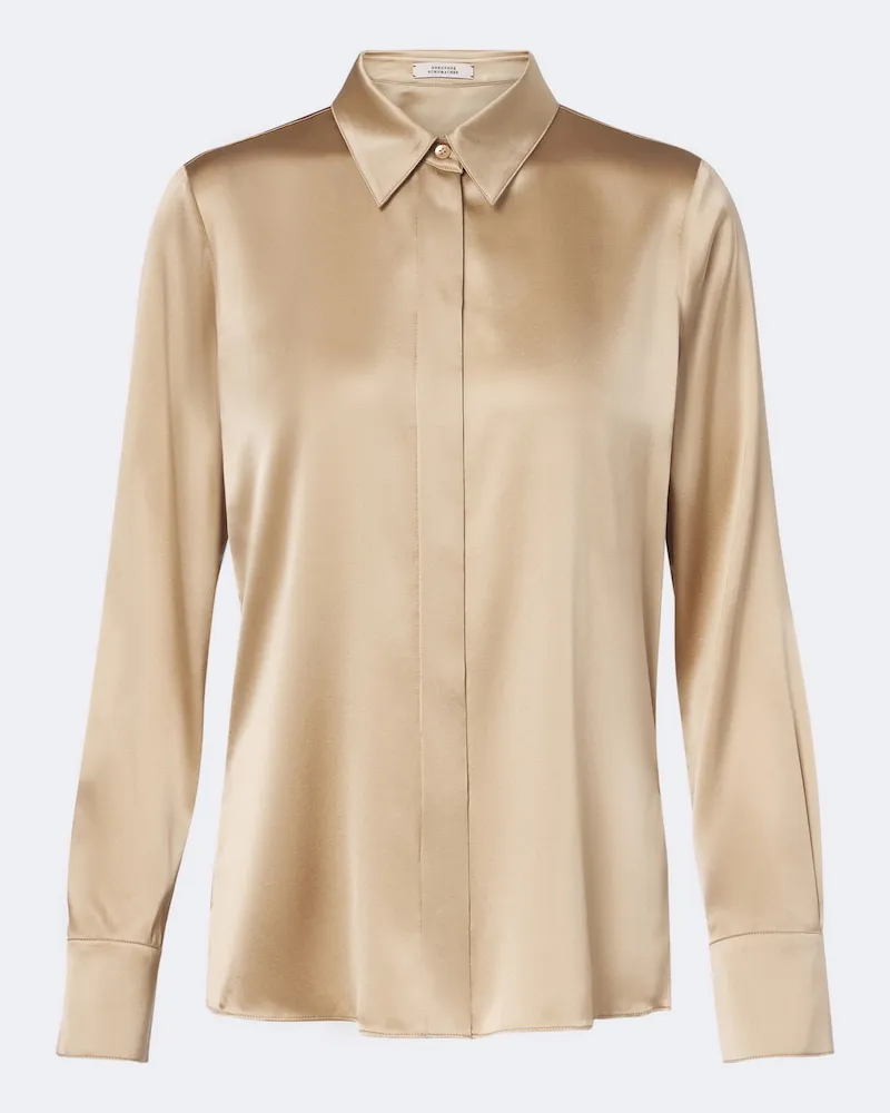 Dorothee Schumacher Hemd Sense Of Shine aus Satin Beige