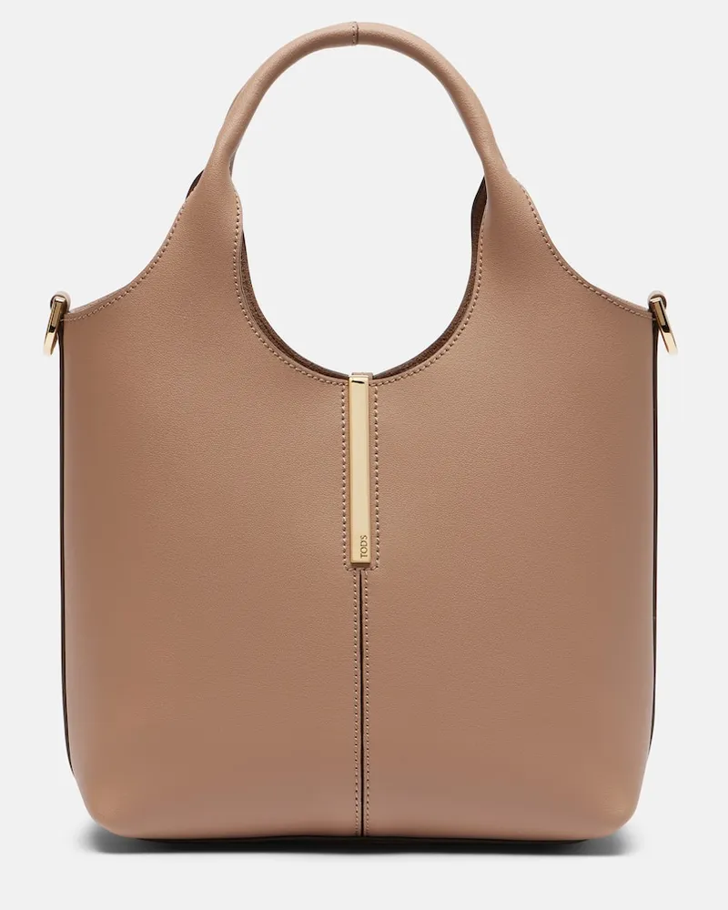TOD'S Tote Bag EFR Mini aus Leder Beige