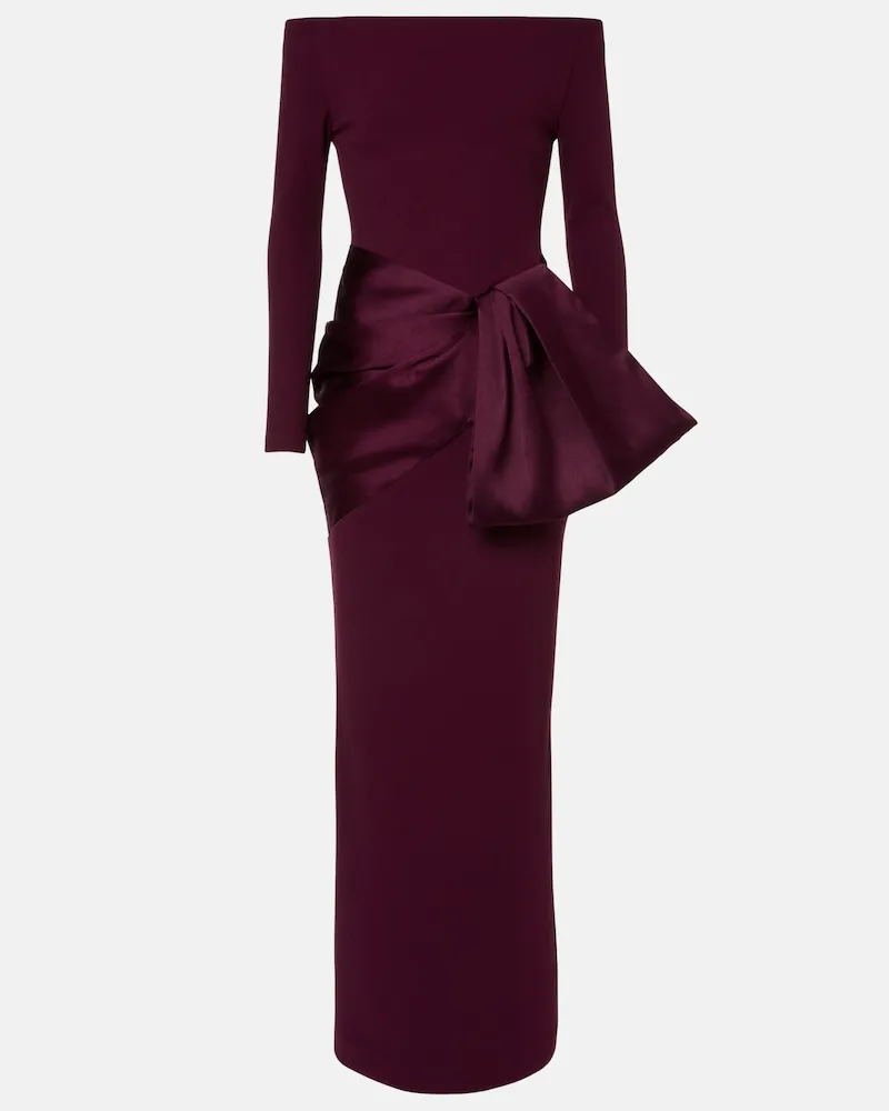 Solace London Robe Kori mit Satinbesatz Violett